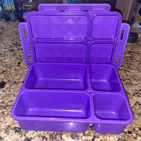 GoGreen purple bento lunchbox. EUC. Leakproof - Picture 5 of 6